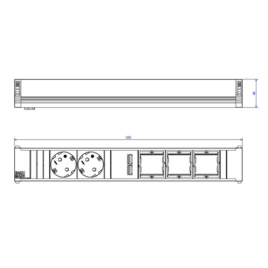 BACHMANN CONI 2x Schutzkontakt 3x ABD