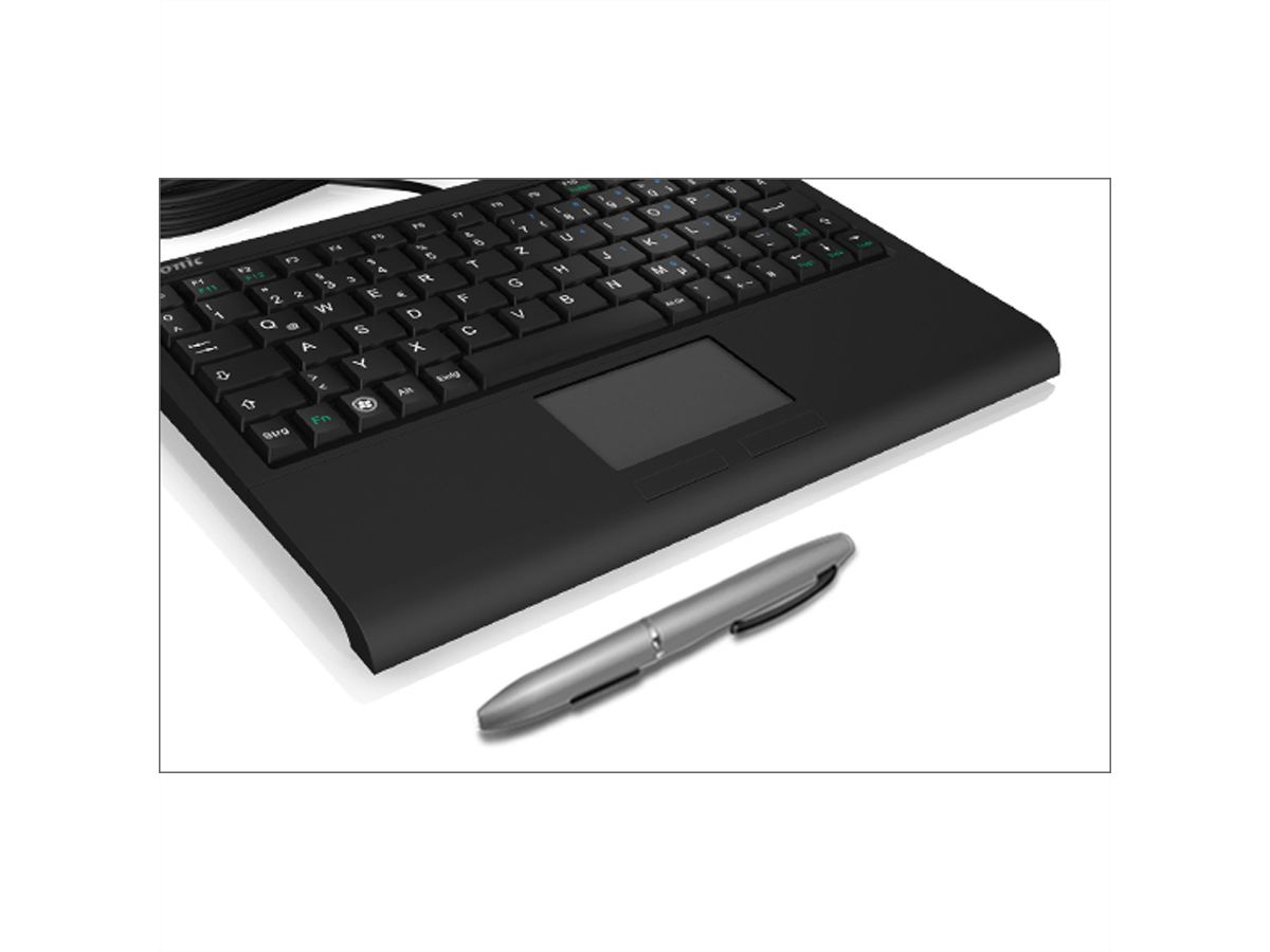 KeySonic ACK-3410 Super Mini Tastatur mit integriertem Smart-Touchpad