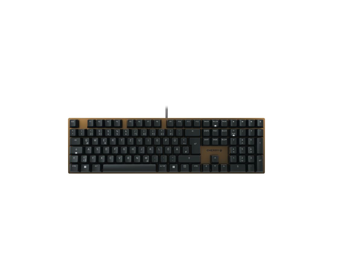 CHERRY KC 200 MX Tastatur USB QWERTZ Deutsch Schwarz, Bronze