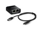 TRENDnet TEG-102S 2-Port-Gigabit-Splitter, mit USB-C-Stromversorgung