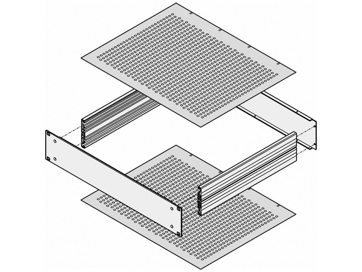 SCHROFF Abdeckbleche - ABDECKBLECH 220T PERFORIERT
