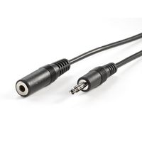 VALUE 3,5mm Verlängerungskabel ST / BU, schwarz, 2 m