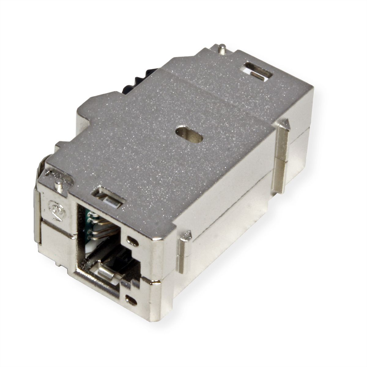 BACHMANN Keystone CAT6 Klasse Ea STP Kupplung RJ45 geschirmt 10GBit, silberfarben