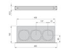 SCHROFF 19"-Umlüfter 1 HE inklusive 3 Ventilatoren