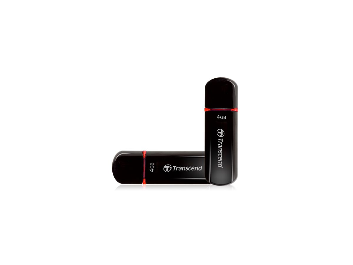 Transcend JetFlash 600 USB-Stick 4 GB 2.0 USB-Anschluss Typ A Schwarz