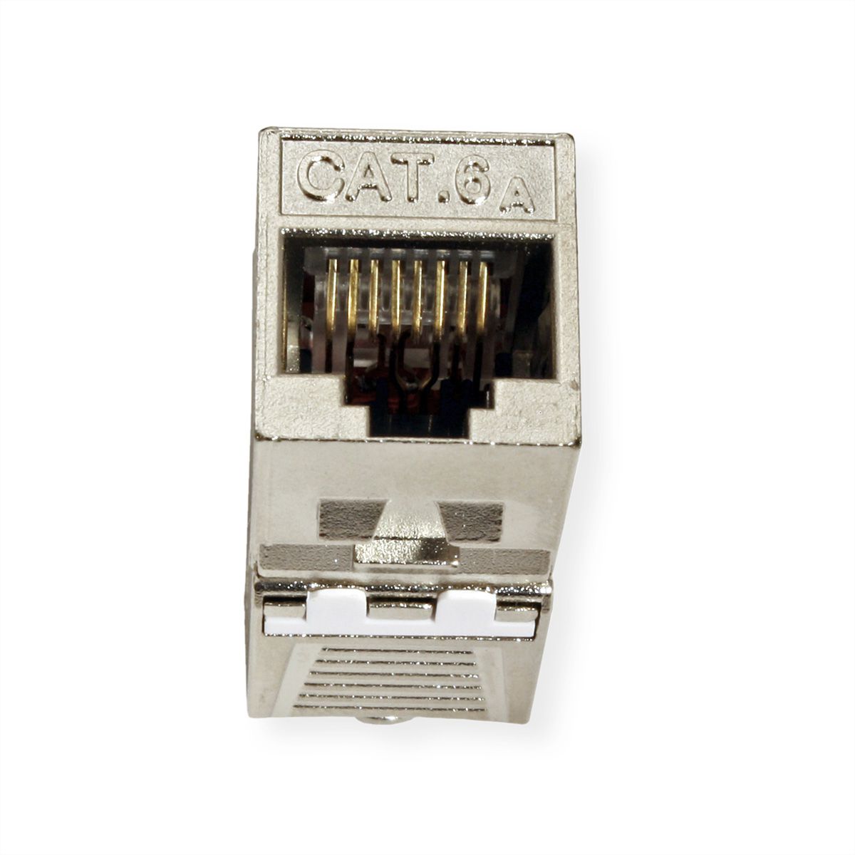 ROLINE Cat.6A (Class EA) Keystone, geschirmt, werkzeuglos, SLIM, silberfarben