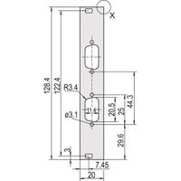 SCHROFF Frontplatten für D-Sub Steckverbinder - TEILFRONTPL.3HE 4TE 2X9 DC