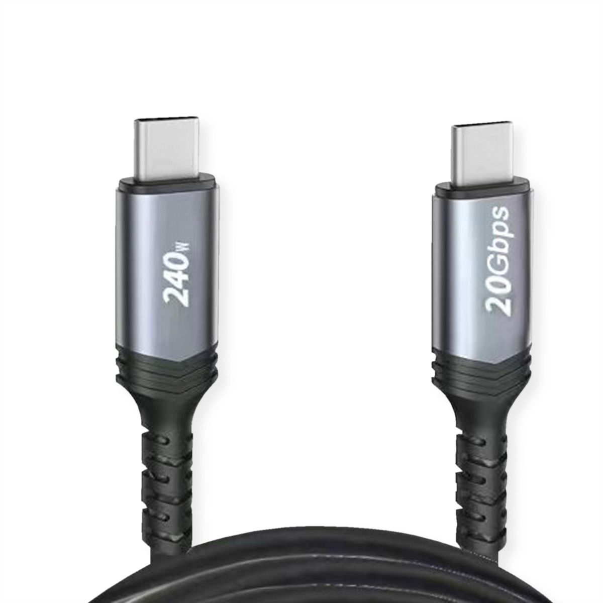VALUE USB4 Gen2x2 Kabel, C–C, ST/ST, 4K UHD-1, 20Gbit/s, 240W, schwarz, 2 m