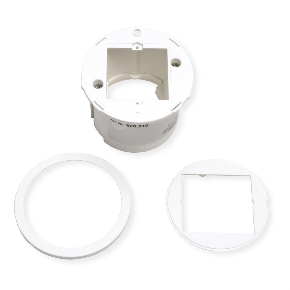 BACHMANN PIX 1xCM RAL9010 Zierring in Edelstahl-Optik