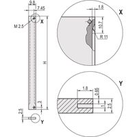 SCHROFF Frontplatten schirmbar - FRONTPLATTE EMC 6HE 2TE