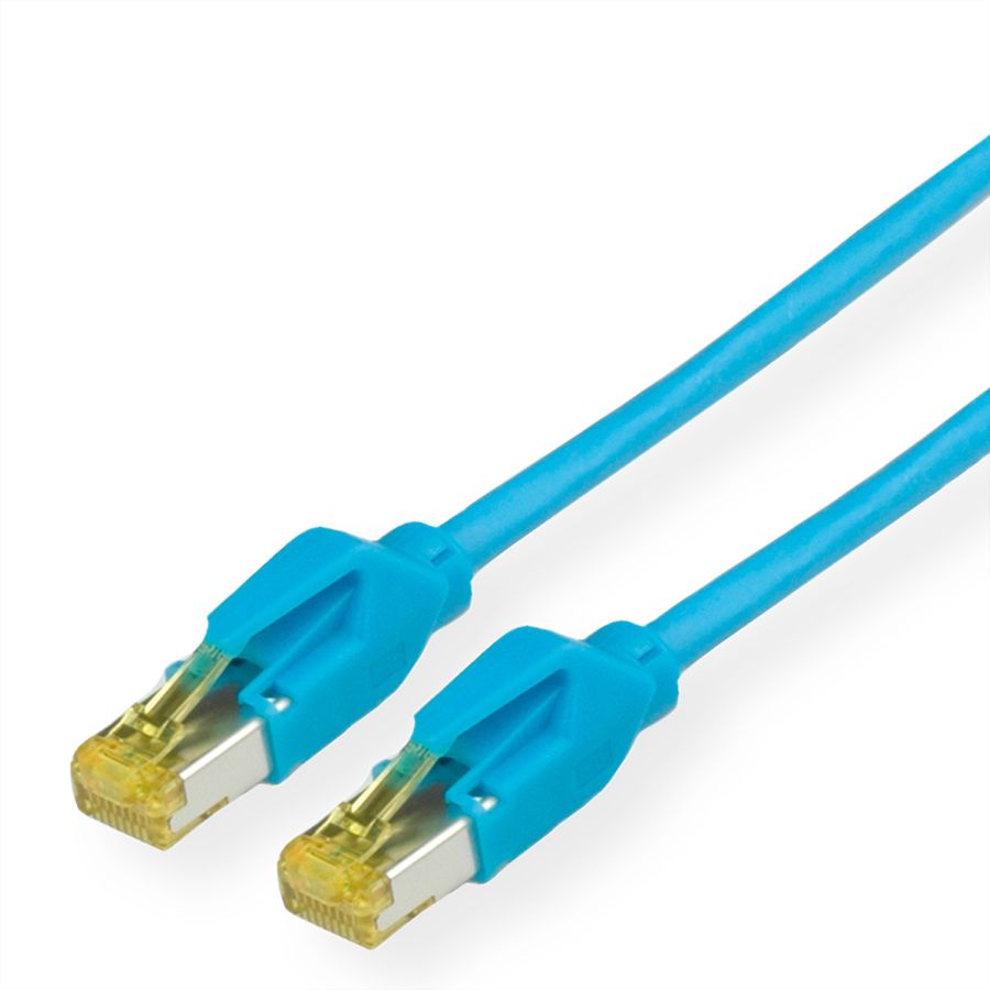 KERPEN Patchkabel Cat.6A (Class EA) S/F, MegaLine F6-90, HiRose TM31, LS0H, blau, 10 m