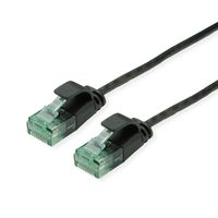 ROLINE RM UTP DataCenter Patchkabel Cat.6A (Class EA), slim, schwarz, 2 m