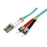 VALUE LWL-Kabel 50/125µm OM3, LC/ST, LSOH, türkis, 3 m