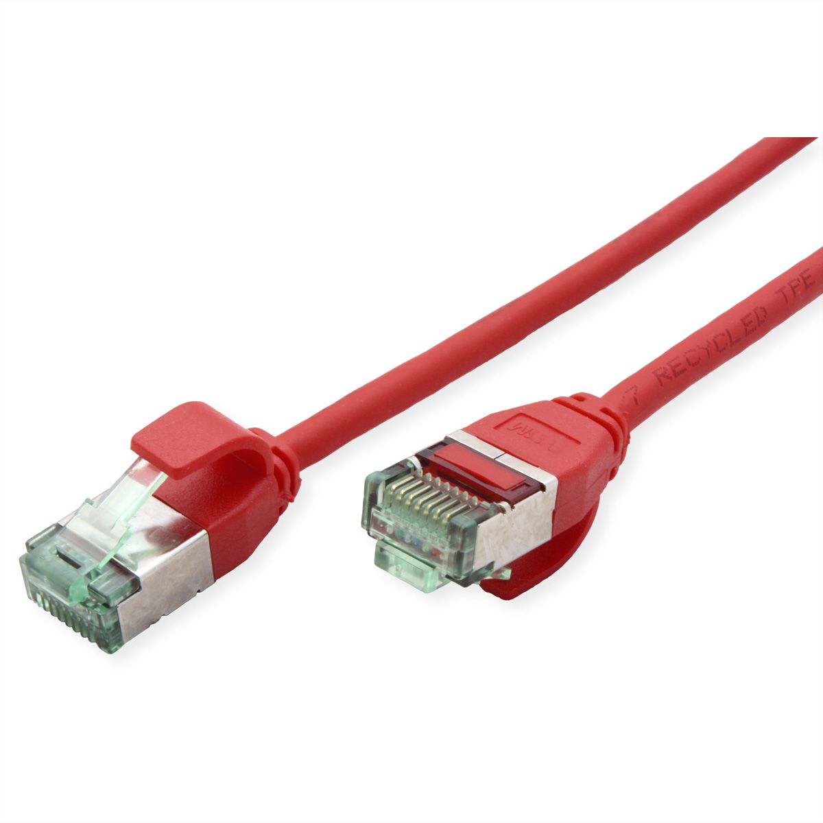 ROLINE RM U/FTP DataCenter Patchkabel Cat.6A (Class EA), slim, rot, 1 m