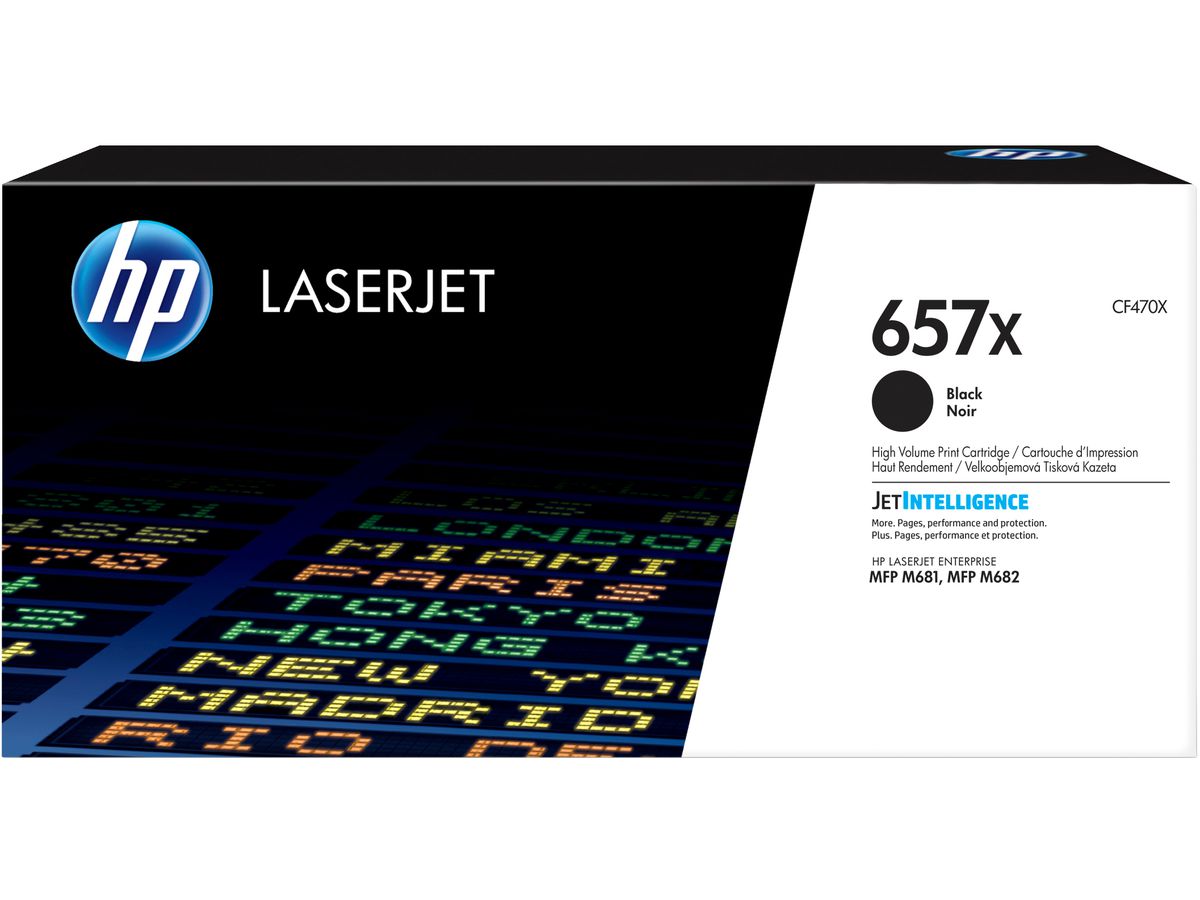 HP 657X Schwarz Original LaserJet Tonerkartusche mit hoher Reichweite