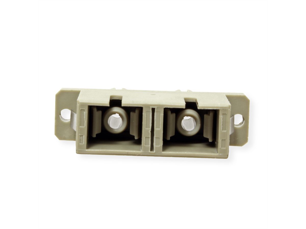 LWL-Adapter-Kupplung MM, SC/ST duplex, grau