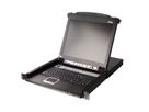 ATEN CL5708MW 43cm wide LCD KVM Switch, USB-PS/2,VGA, 8 Port, US-Layout