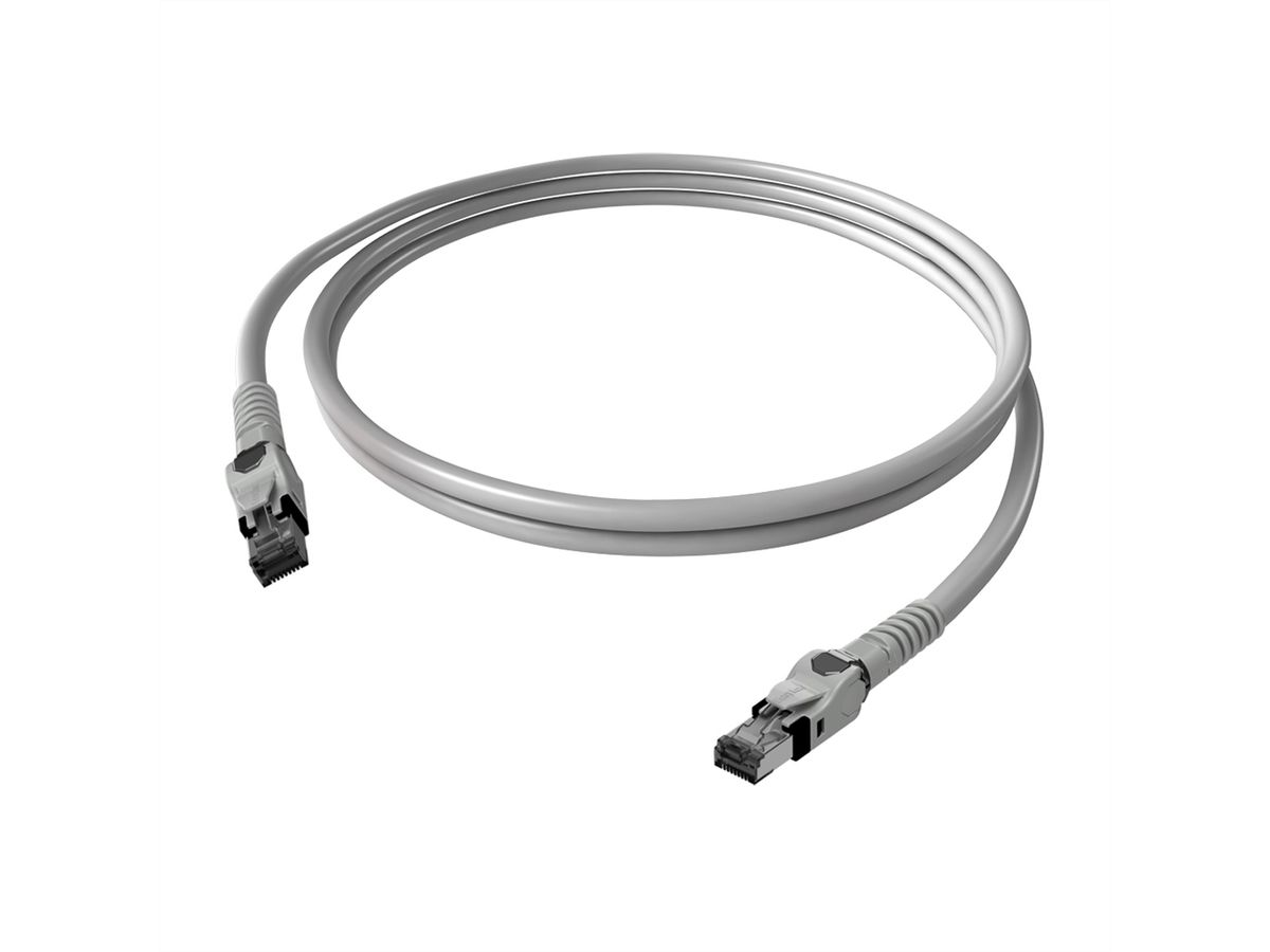 EasyLan VarioBoot Patchkabel Kat.6A, S/FTP, grau, 2 m