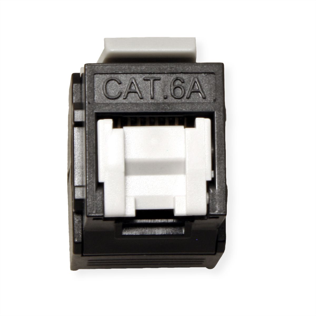 ROLINE Cat.6A (Class EA) Keystone, RJ-45, ungeschirmt, werkzeuglos, schwarz