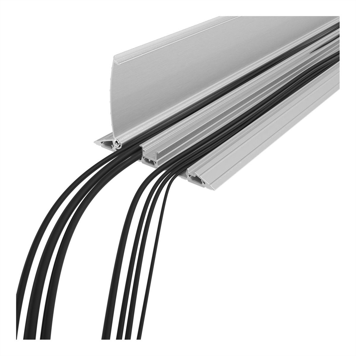 DATAFLEX Addit Kabelschutz, gerade 452, silberfarben, 118 cm