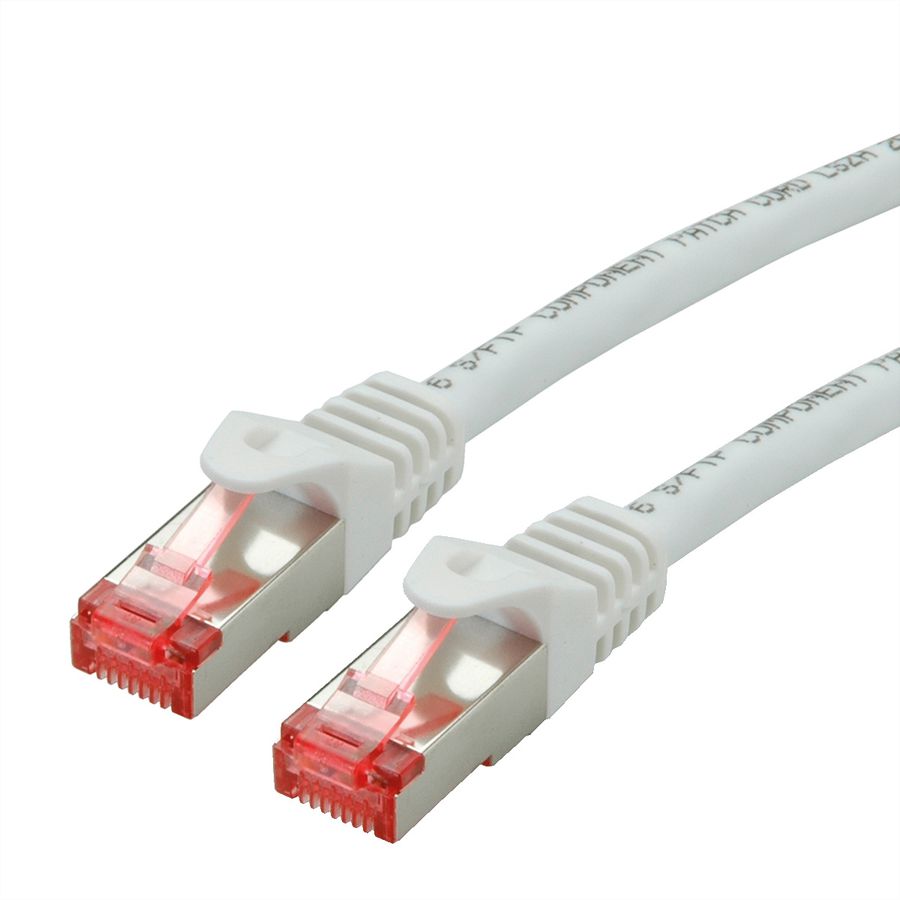 ROLINE Patchkabel Cat.6 S/FTP (PiMF), Component Level, LSOH, weiß, 0,5 m