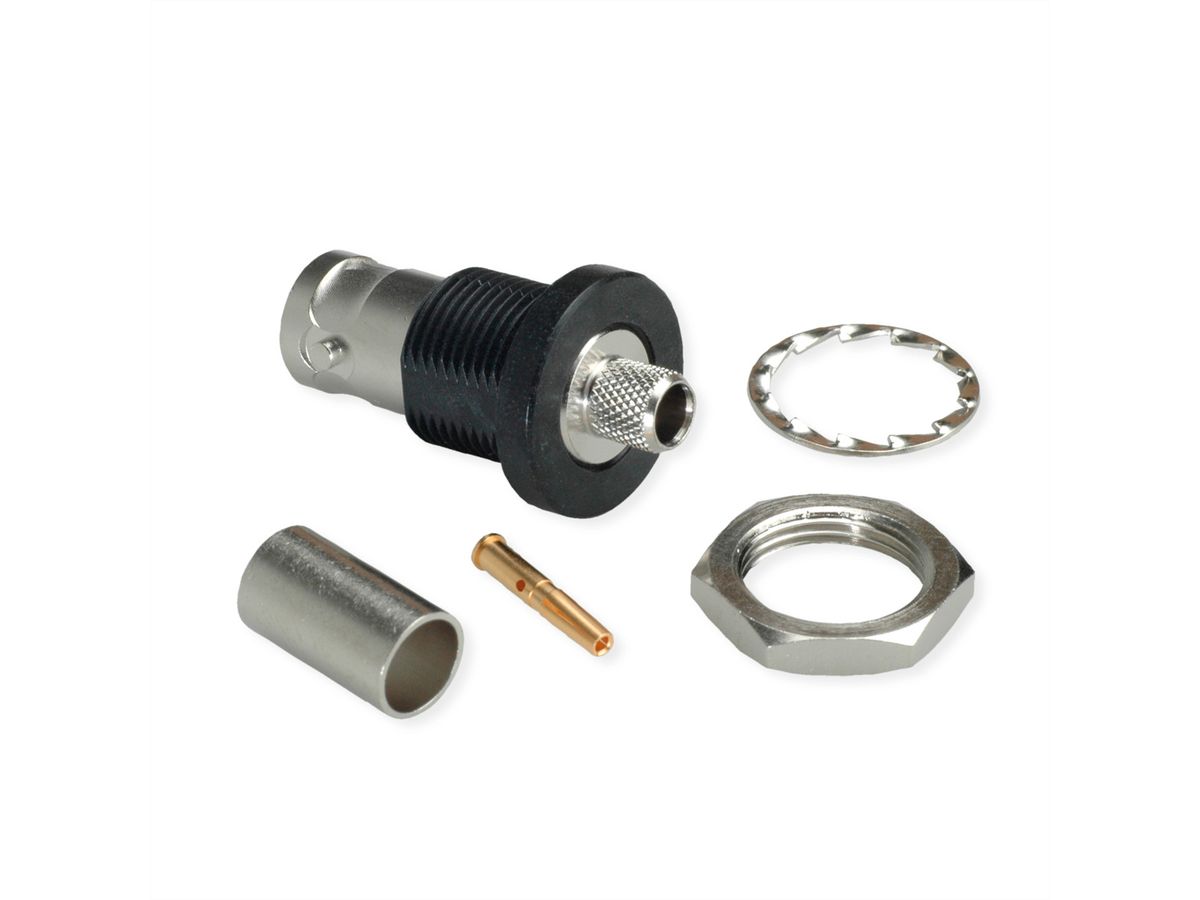 TELEGÄRTNER BNC-Kabeleinbaubuchse 75 Ohm für RG-59B/U, isoliert