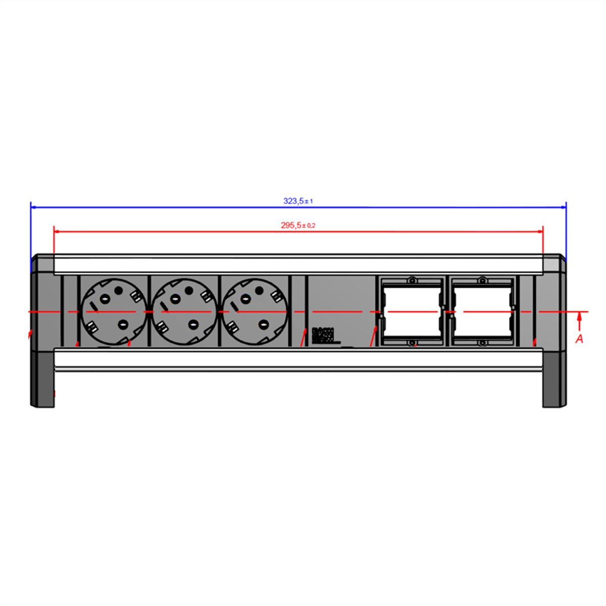 BACHMANN DESK 3x Schutzkontakt 2x ABD GST18