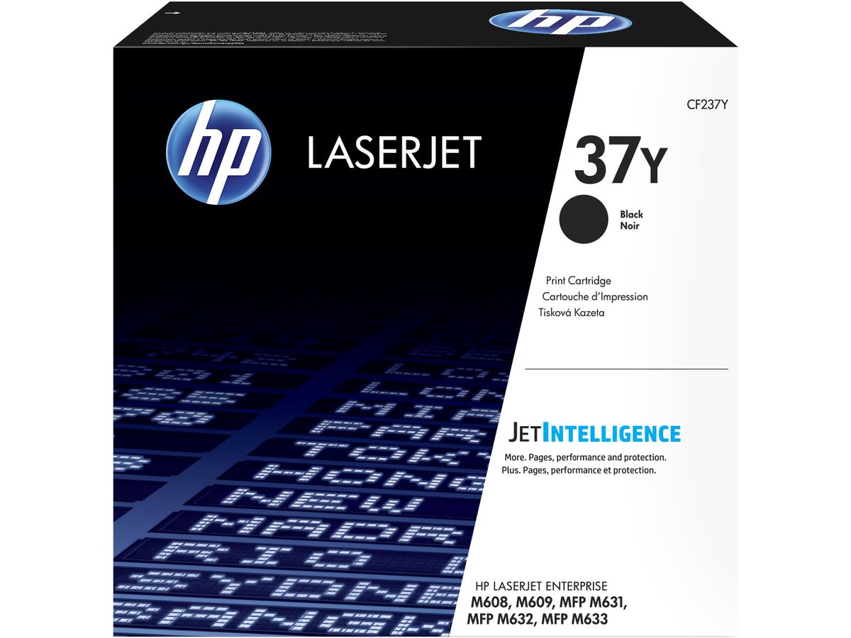 HP 37Y Schwarz Original LaserJet Tonerkartusche mit sehr hoher Reichweite.