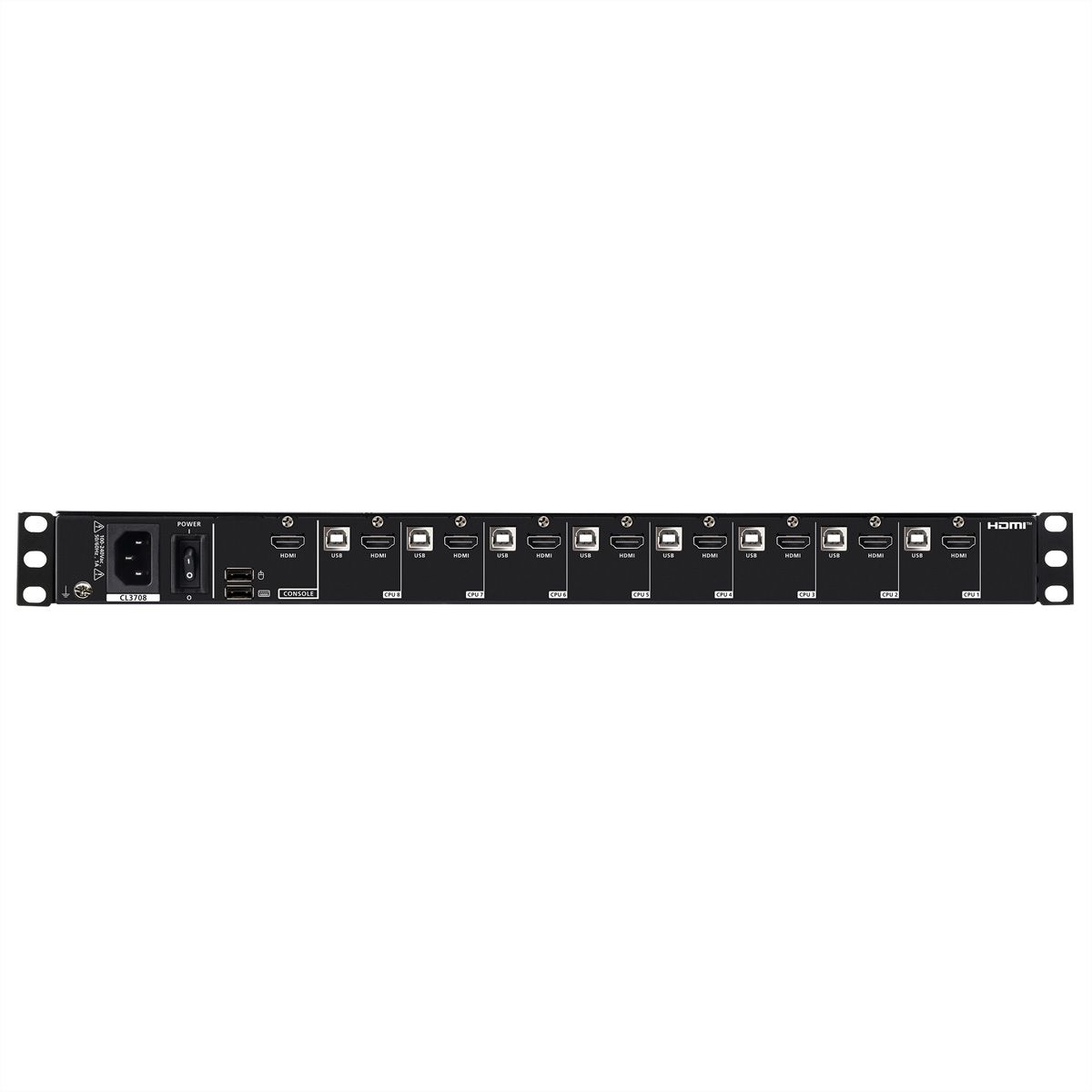 8-Port-USB-HDMI-Einzelschienen-Breitbild-LCD-KVM-Konsole, US-Layout