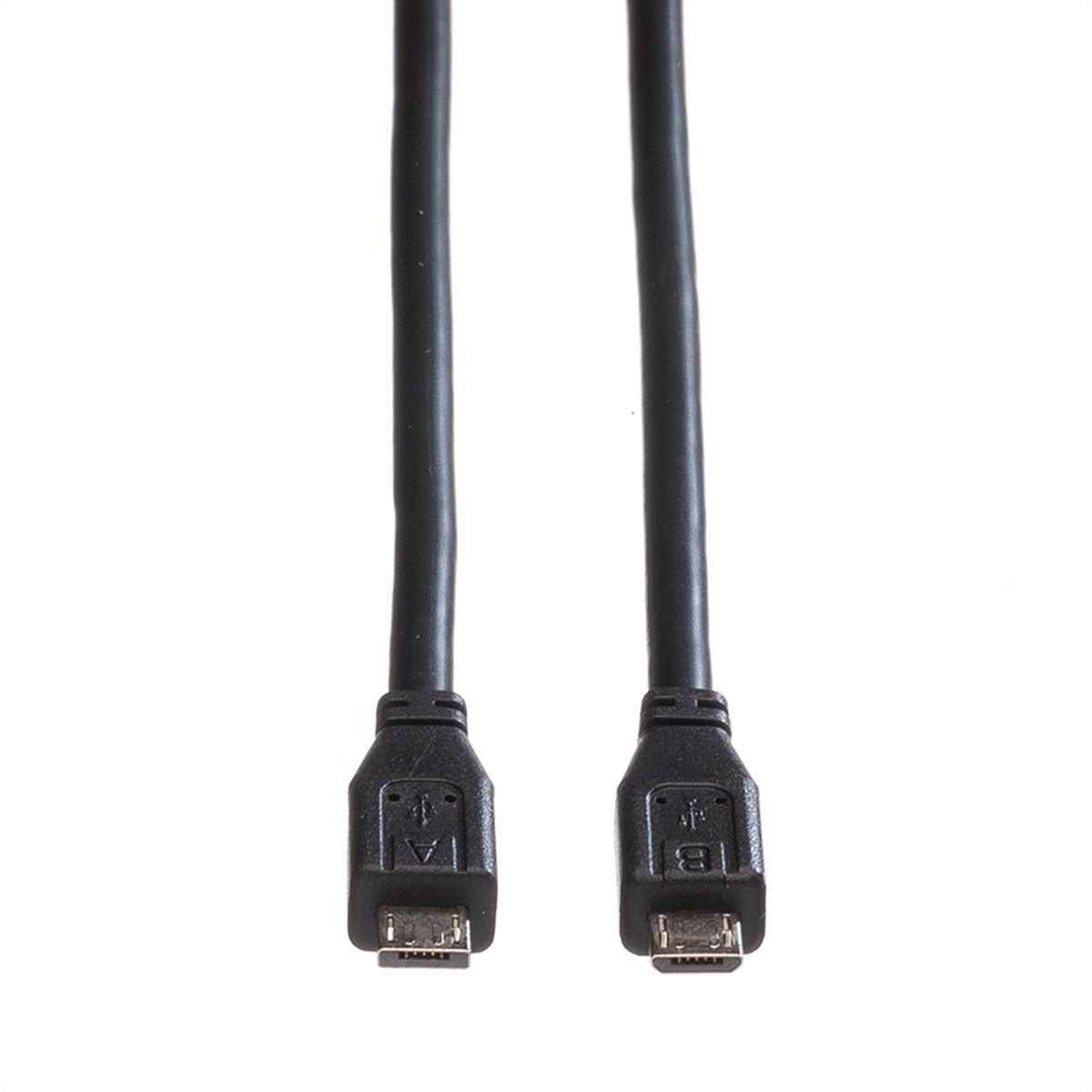 ROLINE USB 2.0 Kabel, Micro USB A ST - Micro USB B ST, 1,8m