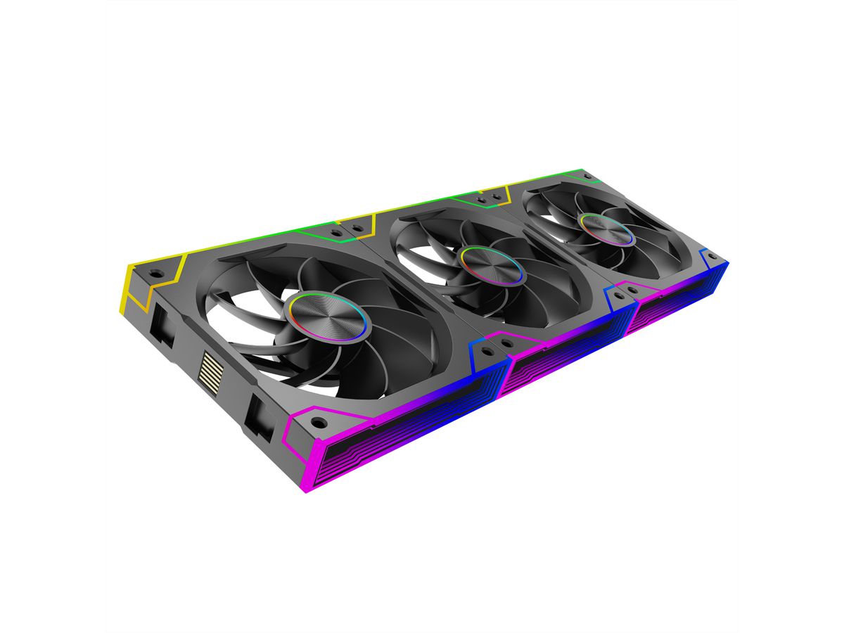 XILENCE Gaming Series XF073 ARGB Lüfter 3er Pack, XPF360R.ARGB Reverse Fan Design