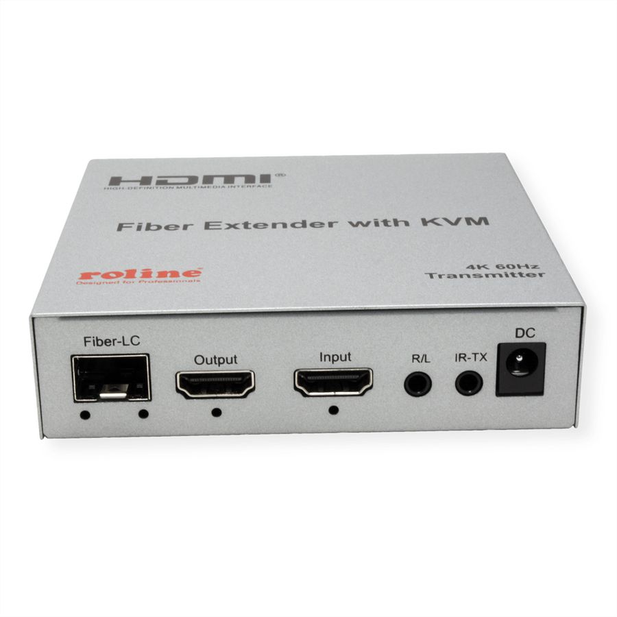 ROLINE KVM Verlängerung über LWL, HDMI 4K, USB, 20 km