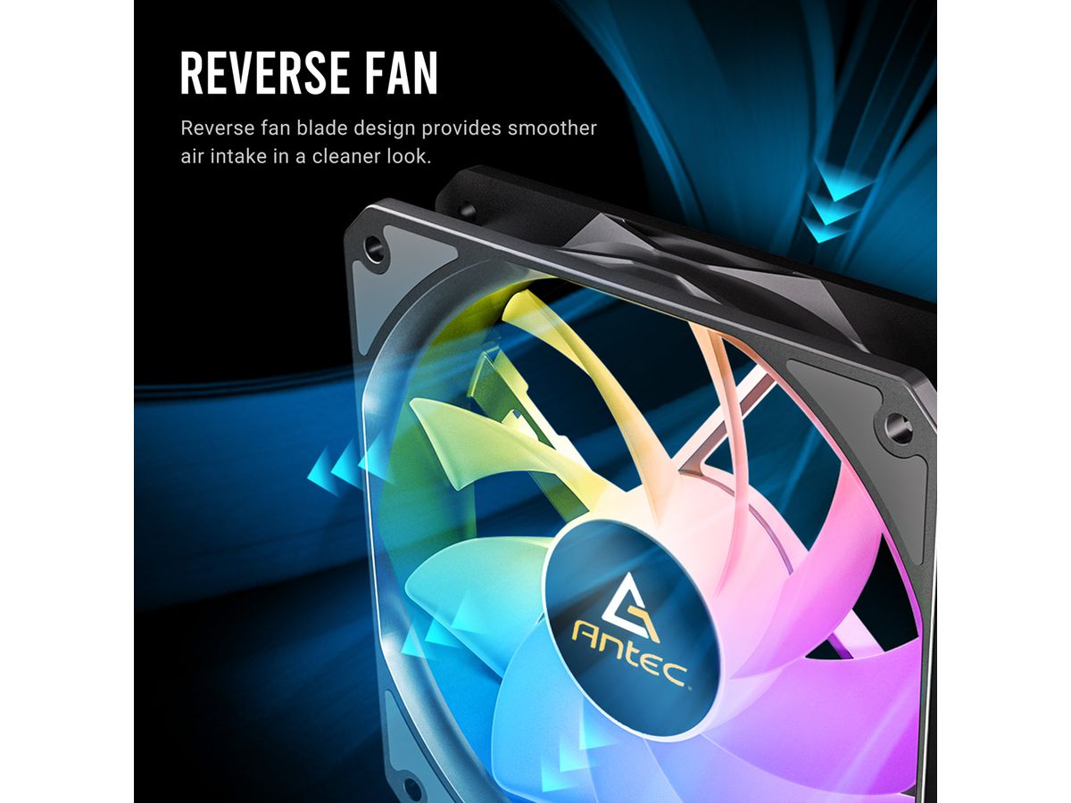 ANTEC P12R PWM ARGB REVERSE Fan PC Gehäuselüfter, schwarz