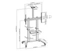 ROLINE LCD-/TV-Rollständer, 70-120 Zoll, bis 140 kg, schwarz