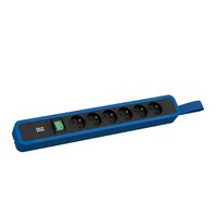 BACHMANN PRIMO 2 6xUTE 1xSchalter mit Schlaufe 2,0m CEE7/7 RAL5010