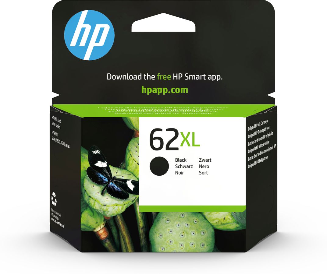 HP 62XL Schwarz Original Tintenpatrone mit hoher Reichweite