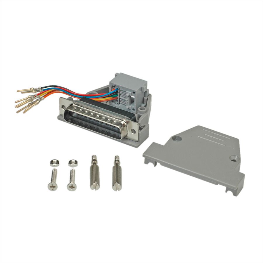 ROLINE DB25 Stecker-RJ45 Buchse 8P/8C 8Ltg.