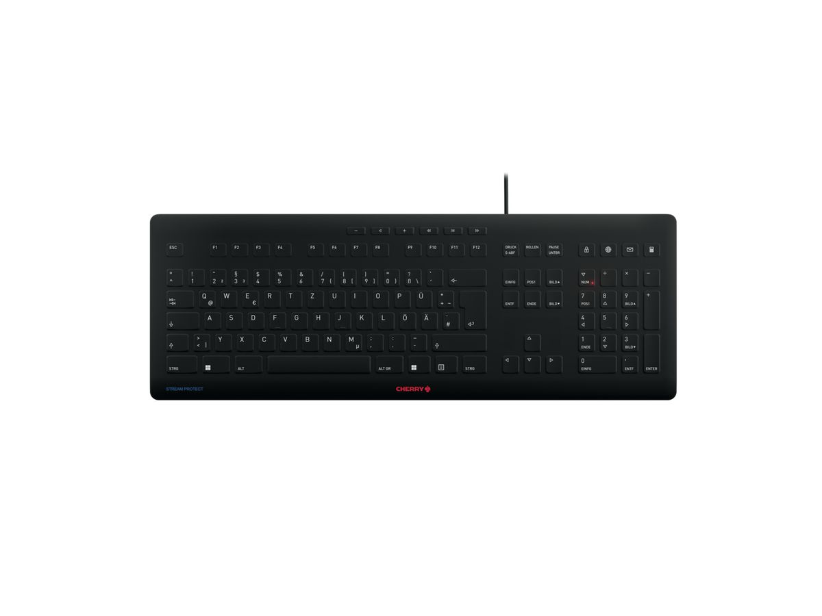 CHERRY Stream Tastatur Universal USB QWERTZ Deutsch Schwarz