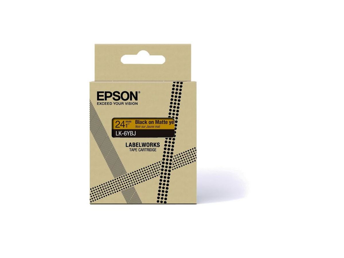Epson C53S672076 Etiketten erstellendes Band Schwarz auf gelb