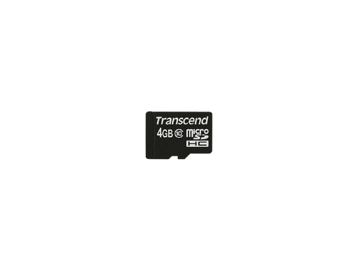 Transcend TS4GUSDC10 4GB MicroSDHC Klasse 10 Speicherkarte