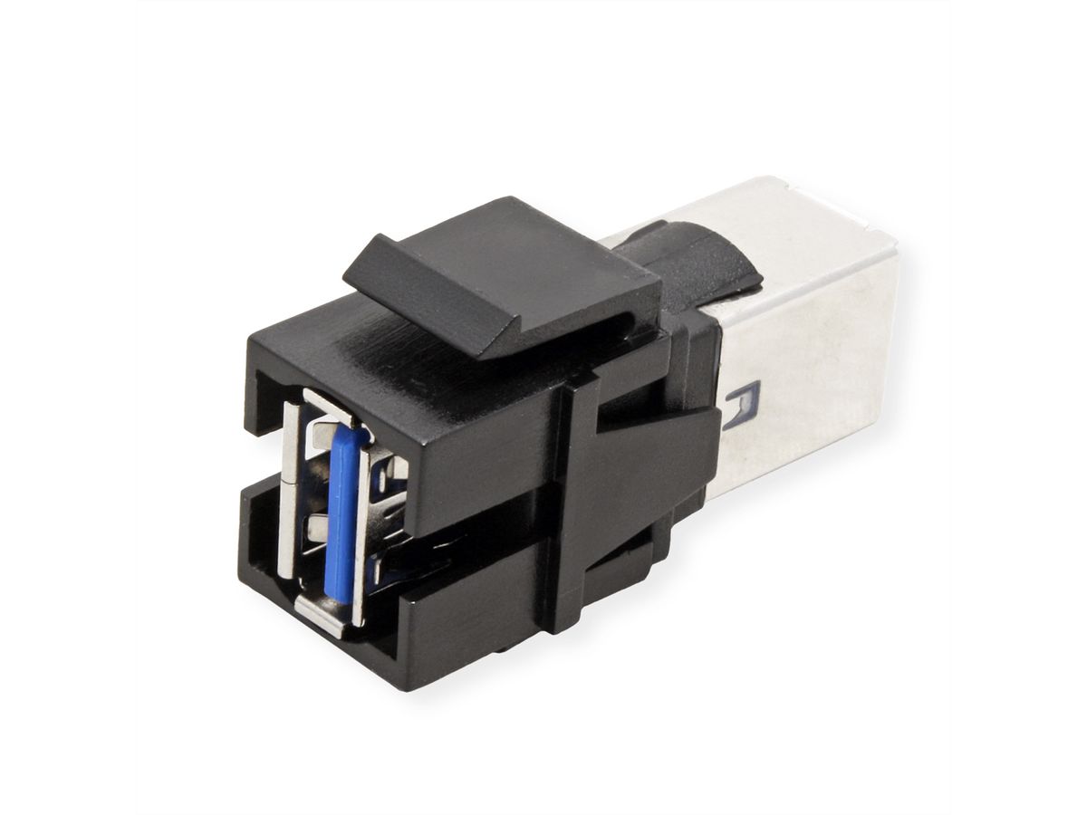 BACHMANN Keystone USB 3.0 Kupplung A/B Buchse-Buchse schwarz