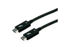 ROLINE Thunderbolt™ 4 Kabel, C-C, ST/ST, 40Gbit/s, 100W, aktiv, schwarz, 1,5 m
