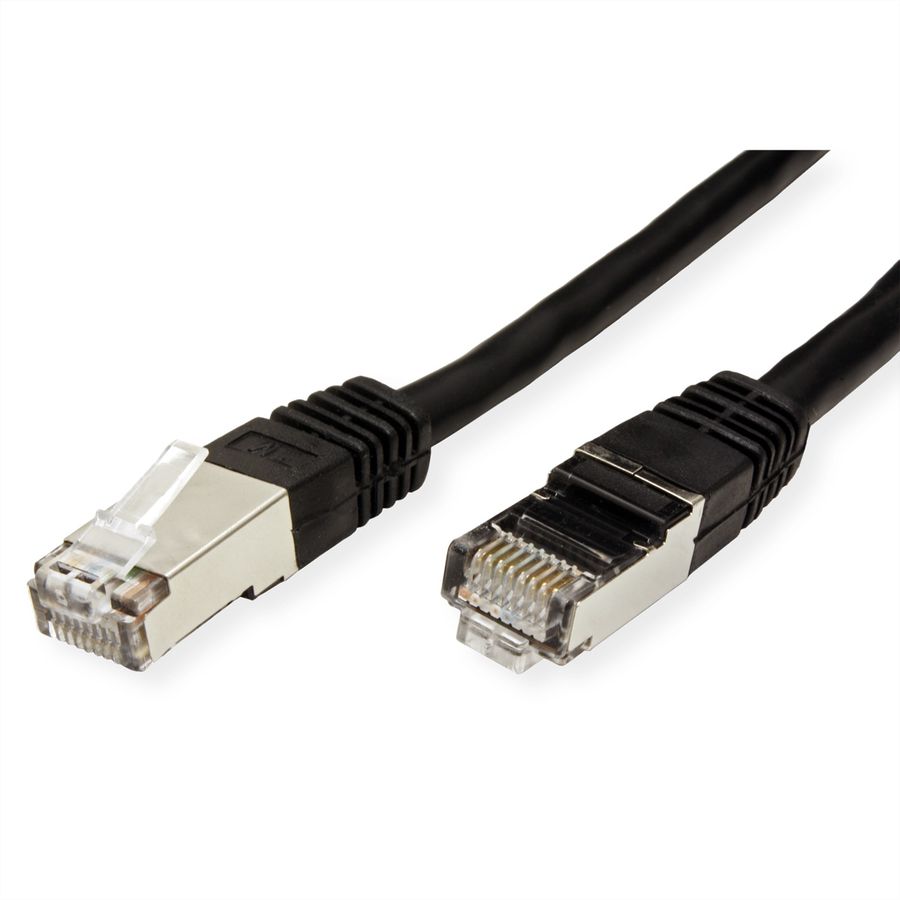 VALUE Patchkabel Cat.6 (Class E) S/FTP (PiMF), schwarz, 2 m