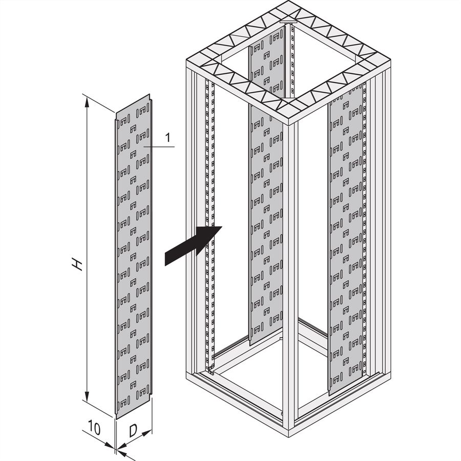 SCHROFF Kabeltrasse - KABELTRASSE 2200H 150T (2X)