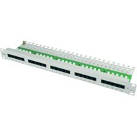TELEGÄRTNER 19" Patch Panel, ISDN/TEL, 1HE, MPPI25-H Cat.3 ungeschirmt, RAL 7035