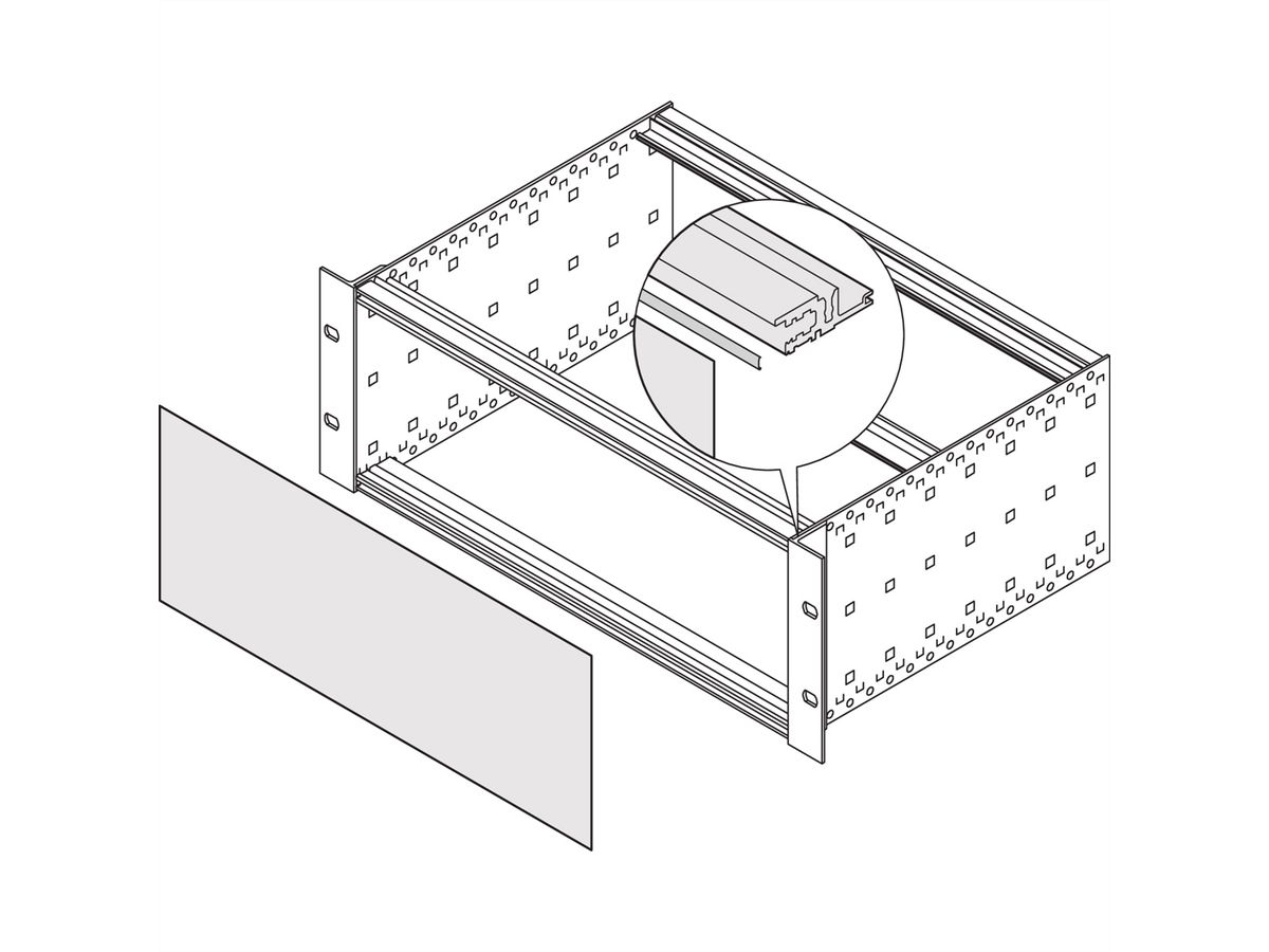 SCHROFF EMV-Dichtung, St, rostfrei, zwischen Frontplatte/Rückwand und Modulschiene - KONT.STR MS-FPL 84TE 100STK