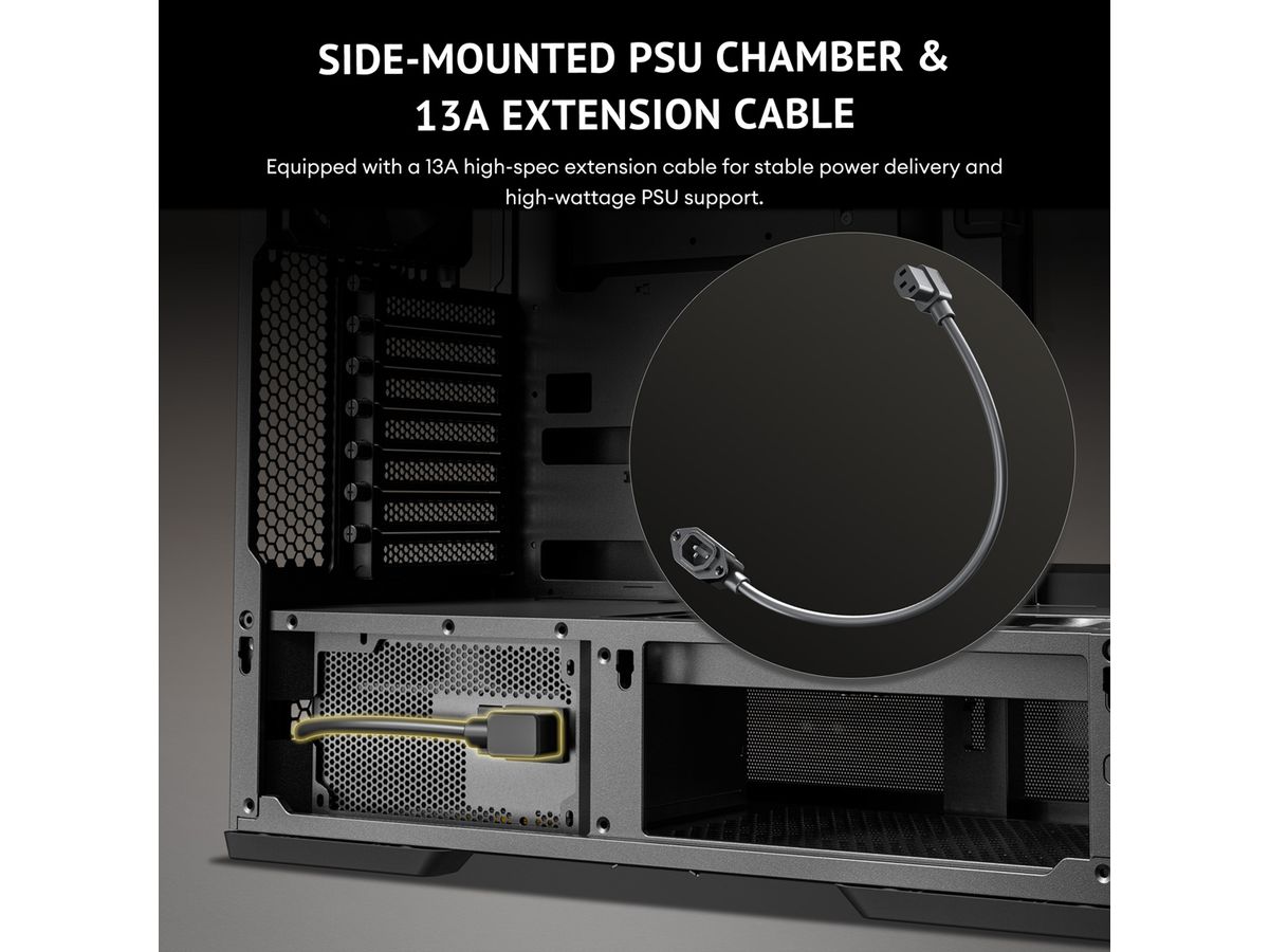ANTEC Constellation C6 Curve Air PC Gehäuse ATX Midi Tower, schwarz