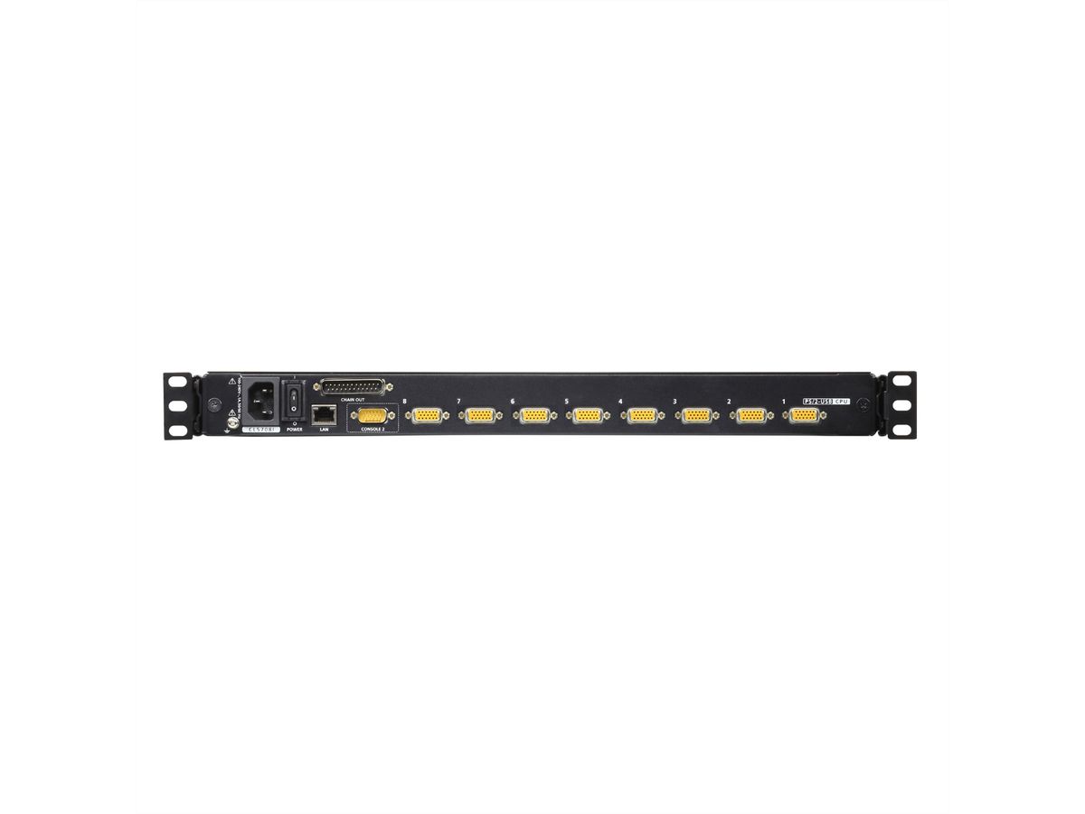 ATEN CL5708iN LCD KVM Switch Over IP, USB-PS/2,VGA , 8-Ports, DE-Layout