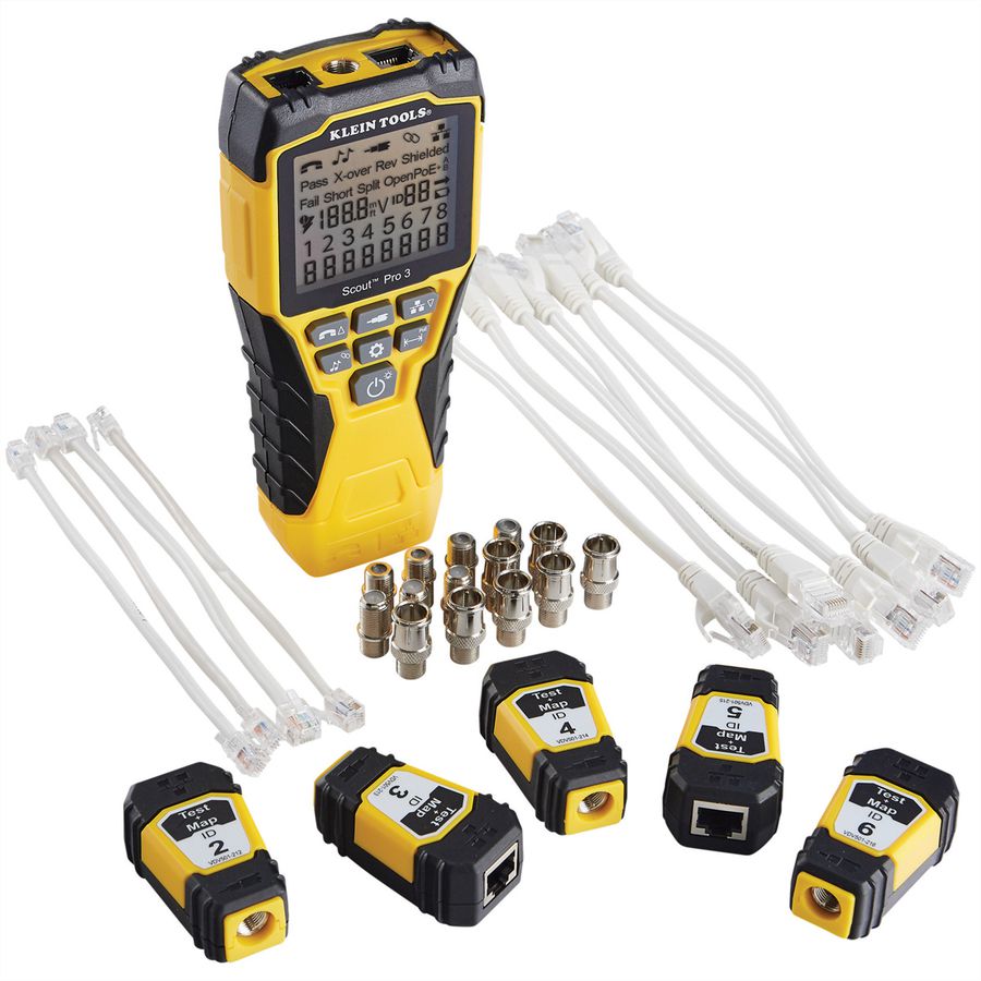 KLEIN TOOLS VDV501-853 Scout® Pro 3 (mit PoE-Test), mit Test-n-Map Remote Fernerkennungskit