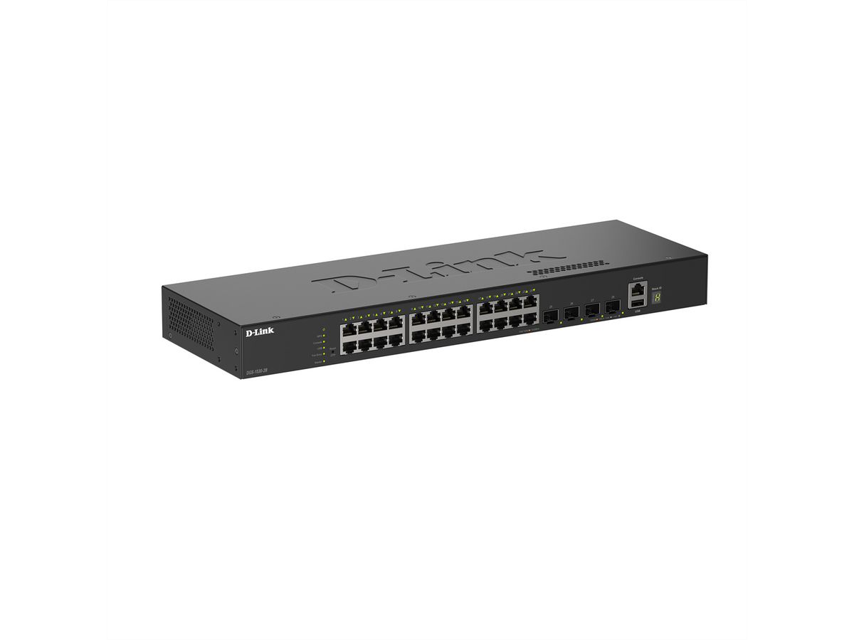 D-Link DGS-1530-28/E 28-Port Switch Smart Managed Gigabit Stack 4x 10G